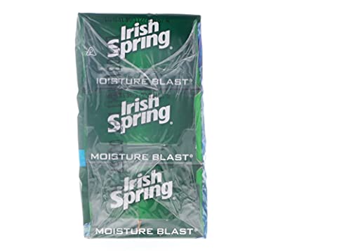 Irish Spring Deodorant Soap, Moisture Blast, 3.7 Ounce (Pack of 3)