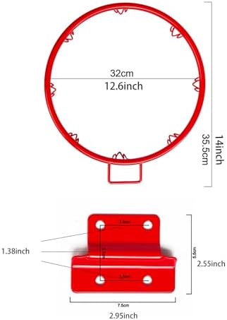 Basketball Hoop, Dream Travel Basketball Rim Goal Wall Mounted Indoor Outdoor Hanging Basketball Hoop