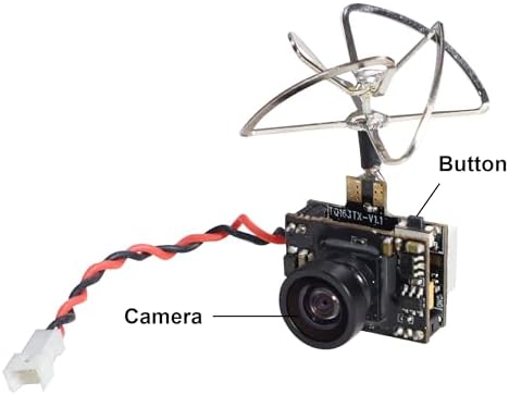 AKK C163 Super Mini 5.8GHZ 40CH 200MW FPV Transmitter 600TVL FPV Camera with 4 Leaf Antenna for FPV Quadcopter Drone Aircraft
