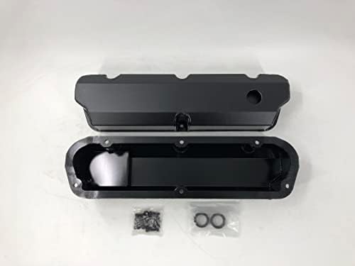 Fabricated Aluminum Tall Valve Cover for Ford Small Block SBF 289 302 351w/Holes Black