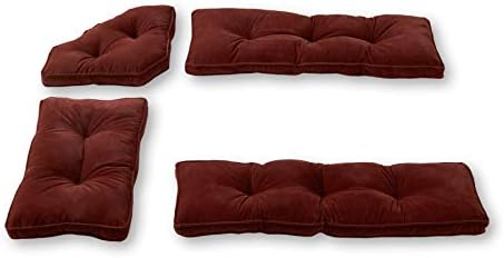 Greendale Home Fashions Hyatt 4-Piece Kitchen Nook Polyester Cushion Set, Cobalt