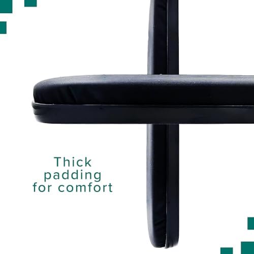 AlveyTech Heavy Duty 14" Padded Black Nylon Armrests for Wheelchairs (Set of 2) - Replacement Full Length Wheelchair Armrest Pads with Mounting Screws
