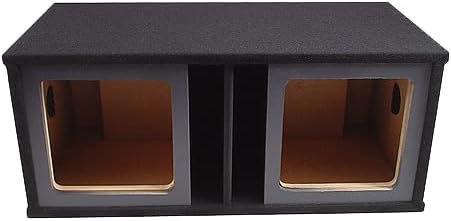 Dual 15 Inch Square Subwoofer Box Vented Paintable Fits Kicker L7 Subs ASC | Ported car stereo enclosure, room for 2 15s sub drivers