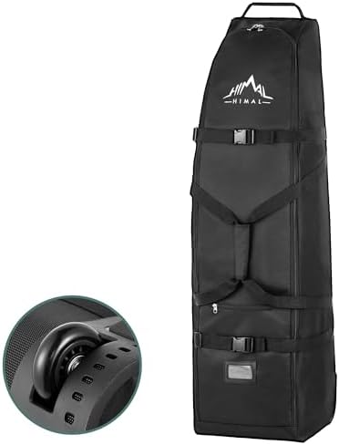 Himal Outdoors Soft-Sided Golf Travel Bag with Wheels, 600D Oxford Fabric | Water-Resistant 600D Oxford, Soft-Sided Design, Rolling Wheels, Excellent Zipper, Universal Fit, Airline Travel