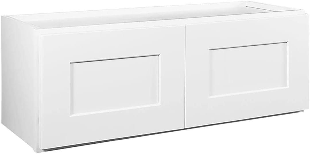 Design House Brookings Kitchen Bridge Wall Cabinet, 30", White | Wall Mount, Contemporary/Modern, Wood, Kitchen, 561639
