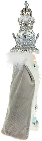 Kurt S. Adler 18-Inch Hollywood White Fur King Nutcracker, Multicolor