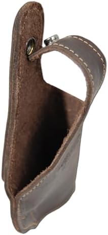 New Barsony Brown Leather OWB Belt Clip Holster for Compact, Sub Compact 9mm 40 45