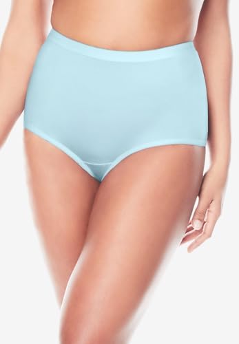 Comfort Choice Plus Size 5-Pack Classic Silky Nylon Brief