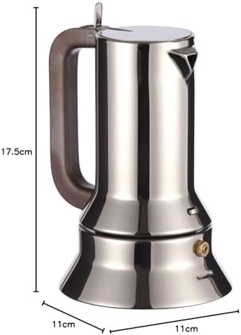 Alessi 9090/3 - Design Stovetop Espresso Coffee Maker, 18/10 Stainless Steel, Mirror Polished, 3 cups