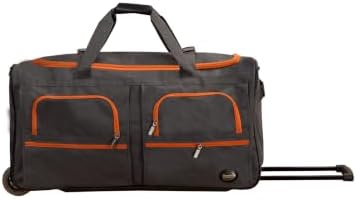 Rockland Rolling Duffel Bag, Black, 22"