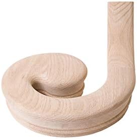 Red Oak 6010-8E 2-1/4 inch Width x 2-3/8 inch Tall Traditional Style Straight Wood Handrail for Stair Remodeling 8 feet Long