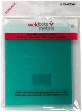Weldcote Metals ULTRAVIEWLI Inside Cover Lens For Ultra-View Helmet Pkg=5