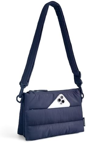 BAGSMART Cross Body Purse, Medium Crossbody Bags for Women Travel Purse, 4.3L Puffy Handbag Wallet with RFID Blocking Slots