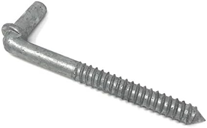 Lag Screw Style 2 Pc Pack Chain Link Gate Hinge 5/8" x 6"