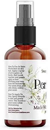 Sweet Essentials EGYPTIAN MUSK Perfume Oil, Made with Organic Oils, 2oz, Spray on Perfume Hair & Body Oil - Alcohol, Silicone & Preservative Free