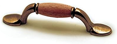 Richelieu | Cherbourg 3-in Unfinished Oak and Burnished Brass Cabinet Pull
