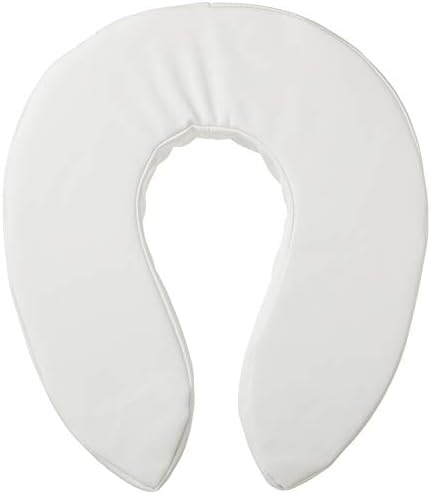 Essential Medical Supply Foam Padded Toilet Seat Cushion Riser with Hook and Loop Attachment for Toilet Seat and Washable Vinyl Cover, 2"