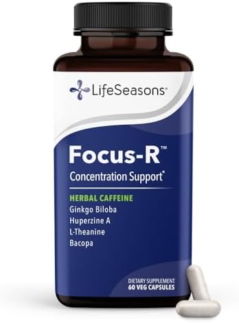LifeSeasons Focus-R Concentration Support – Memory, Focus & Mental Clarity Supplement with Bacopa, Rhodiola