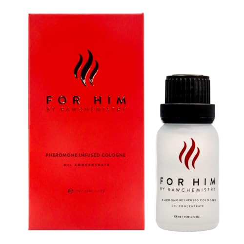 Pheromone Infused Cologne for Men - For Him 1 oz Spray by RawChemistry | Long Lasting Perfume for Men, Mens Body Spray, Premium Cologne Oil Notes, Fine Fragrances for Men, All Day Daily Use, 1 Oz