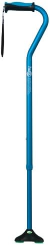 Hugo Mobility Adjustable Offset Quadpod Cane with Stable Tip, Smoke | Offset Quadpod Cane Features an Ultra Stable Tip for Confident, Everyday Walking Support and Balance