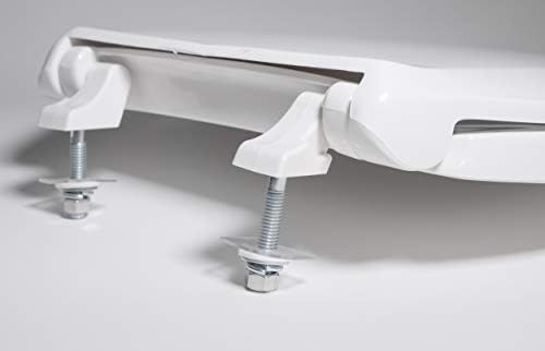 Centoco Toilet Seat Elongated, Commercial, Heavy Duty, SS Hardware, Black | Heavy Duty Hinge, Closed Front, Cover, Plastic, Stainless Steel Hardware, Made in the USA, ‎DS800STS-407