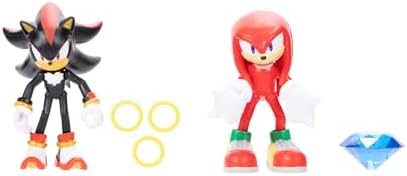 JAKKS Pacific Sonic The Hedgehog 4" Action Figure 2 Pack Knuckles & Shadow
