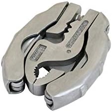 SWISS+TECH ST50016 Polished Stainless Steel 9-in-1 Micro Pocket Multitool with Screwdrivers, Pliers (Single Pack)