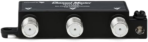 Channel Master Splitter 2 | 2-Way Splitter Distributes Digital HDTV Antenna Signal to 2 TVs, One Input and Two Outputs, Power Passing for Preamplifiers and Boosters, Low-Loss Design, Indoor/Outdoor