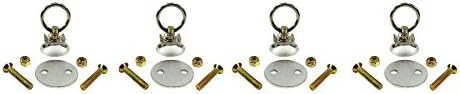 Pit Posse Aluminum L Track Anchor Tie Down Rings (4 Pack) S Track Quick Disconnect System - Enclosed Cargo Trailer, Utility, Flatbed, Truck, SUV, RV, Cargo, Hauling - 4000lb Pull Capacity (Red)