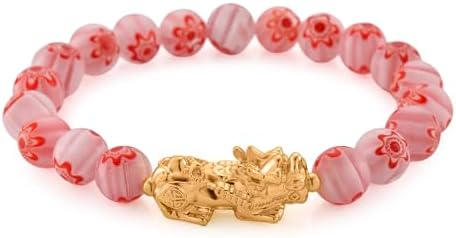 Pink Color Murano Style Beaded Stretch Bracelet Charm Earrings Steel | Birthday, Gifts