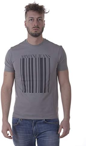 Emporio Armani Mens Regular Fit Jersey Barcode T-Shirt