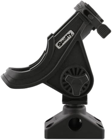 Scotty 0280-BK Rod Holder, Baicaster/Spinning, Black W/0241 Side/Deck Mount