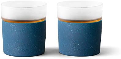 Rabbit Freezable Whiskey Glasses, 2 Count (Pack of 1), Speckled Navy