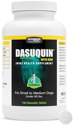 Nutramax Dasuquin MSM Joint Supplement, Small/Med Dogs, Chew Tablets150ct | Glucosamine and Chondroitin, Chewable Tablets for Dogs under 60 lbs