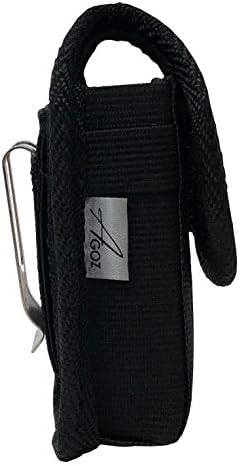 Agoz JitterBug Flip Phone Case, Vertical Belt Clip Holster, HEAVY-DUTY Carrying Flip Cell Phone Pouch Rugged Cover w/Metal Clip