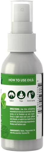 Nature's Truth Peppermint Essential Oil Spray | 2.4 Fluid Ounces | for Aromatherapy | Plant Based, Non-GMO & Gluten Free