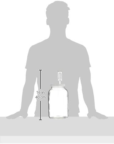 FastRack 1 Gallon Mason Jar Wide Mouth & Twin Bubble Airlock for Fermentation, Pickling