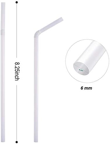 200 Count 100% Plant-Based Wrapped Compostable Straws | Plasticless Biodegradable Flexible Drinking Straws - A Fantastic Eco Friendly Alternative to