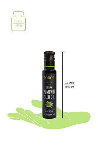 PÖDÖR Premium Styrian Pumpkin Seed Oil - 8.4 fl. Oz. - Cold-Pressed, 100% Natural, Unrefined and Unfiltered, Vegan, Gluten-Free, Non-GMO in Glass Bottle