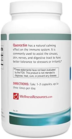 Wellness Resources Quercetin - Immune, Sinus and Allergy Support 1000mg per Serving - (100 caps/50 Servings) Vegan, Non-GMO