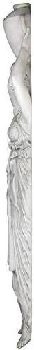 Design Toscano Dione the Divine Greek Water Woman Indoor/Outdoor Garden Statue, Medium, 22 inches tall, Cast Stone Resin, Antique Stone Finish
