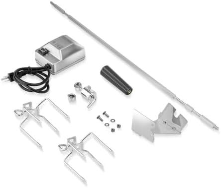 onlyfire Stainless Steel BBQ Rotisserie Kit for Weber Gas Grills | Fits for Weber Genesis 310/330(Year Under 2016), Spirit 310/330 Series Gas Grills