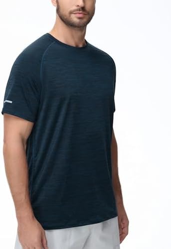 THE GYM PEOPLE Men's Cooling Running Shirts Ice Silk UPF 50+ Workout Tshirt