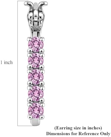 Color Orchid Cubic ZirconiaEarrings in Stainless Steel