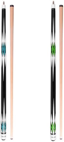 Pool Cue Stick - 58 inch Maple Billiard Pool Stick (Multicolour) | Imitation Turquoise Design, 18-21oz Weight Options, 13mm Leather Tip, For Beginner & Intermediate Player
