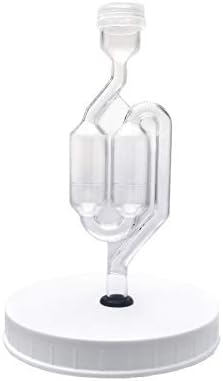 Airtight One Gallon Standard Fermentation Lid Gasket with Airlock - Turns Gallon Jar Into A Fermenter - Hard Kombucha, Beer, Wine, Cider, (S-Airlock)
