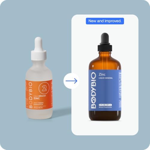 BodyBio Liquid Zinc - Concentrated Antioxidant for Immune & Cell Health | Liquid Zinc Supplement for Adults & Kids