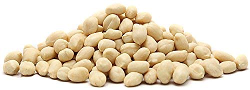 Aiva Blanched Peanuts Skinless | Blanched Raw | Raw Groundnuts Uncooked Gourmet Quality Nut USA Grown 2 LB