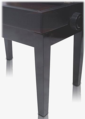Griffin Adjustable Piano Bench (ErgonomicPRO-X Series) – Black Solid Wood Frame, PU Leather Cushion