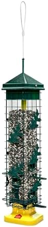 Squirrel Solution200 Squirrel-proof Bird Feeder w/6 Feeding Ports, 3.4-pound Seed Capacity, Free Seed Funnel | Six ports
